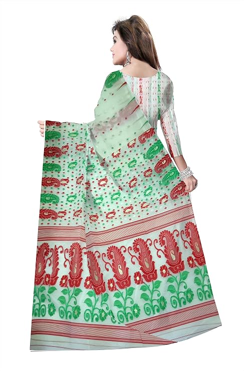 Pradip Fabrics Woven Jamdani Pure Cotton Saree