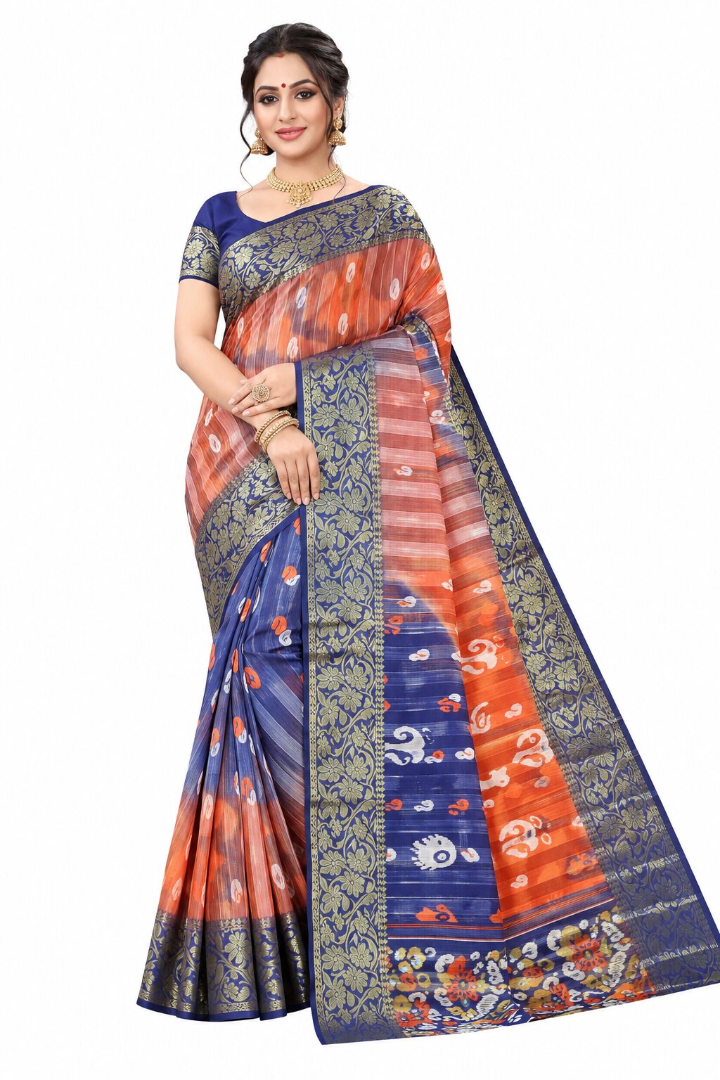 Pradip Fabrics Ethnic Women's Tant Silk Saree