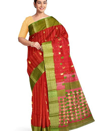 Pradip Fabrics Ethnic Women's Sat Khela Allover Tant Silk Saree 