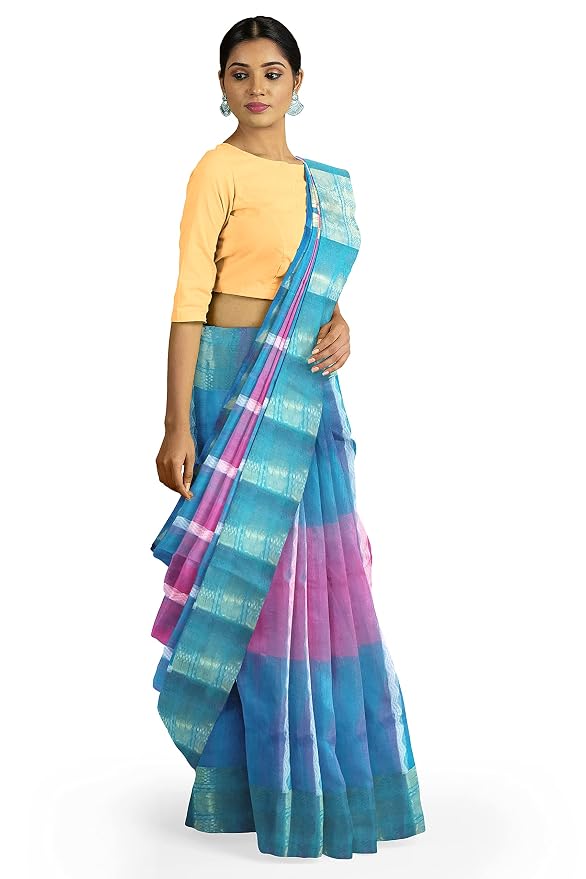 Pradip Fabrics Ethnic Women's Tant Silk Saree