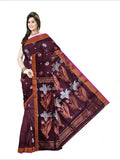 Pradip Fabrics Self Design Handloom Cotton Blend Saree.