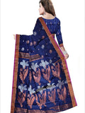 Pradip Fabrics Self Design Handloom Cotton Blend Saree.