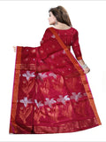 Pradip Fabrics Self Design Handloom Cotton Blend Saree.