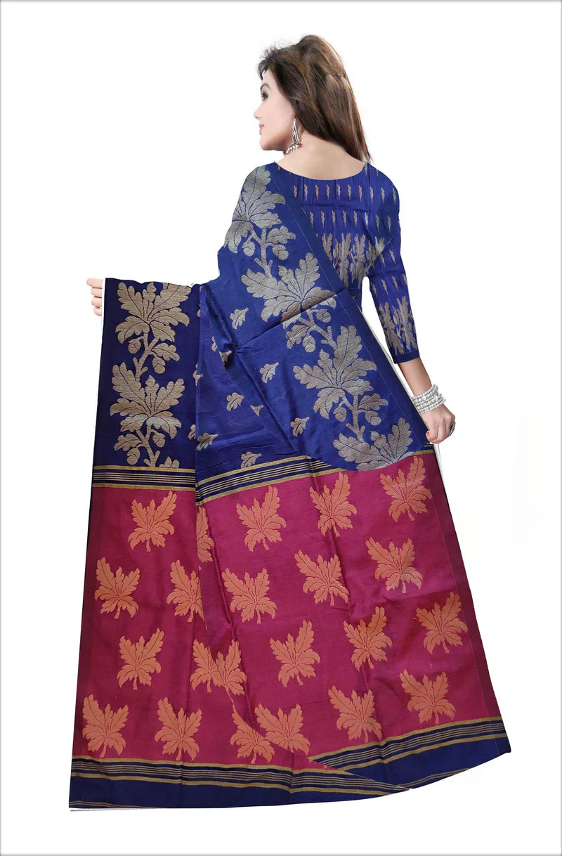 Pradip Fabrics Self Design Handloom Pure Cotton Saree