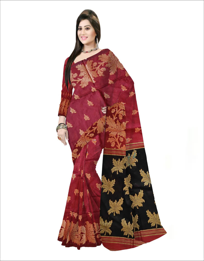 Pradip Fabrics Self Design Handloom Pure Cotton Saree