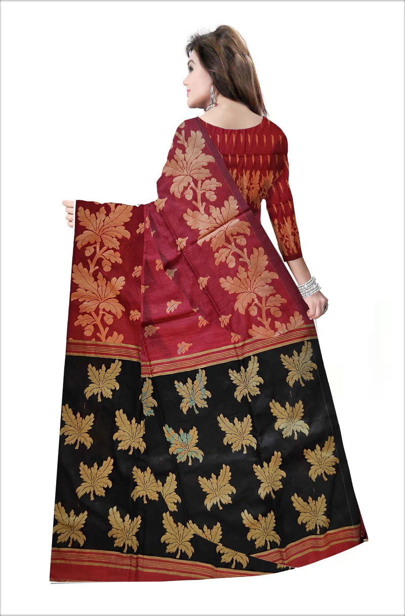 Pradip Fabrics Self Design Handloom Pure Cotton Saree