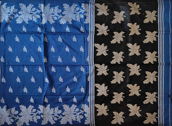 Pradip Fabrics Self Design Handloom Pure Cotton Saree