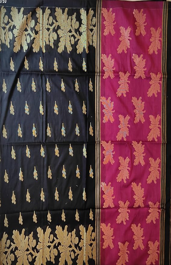 Pradip Fabrics Self Design Handloom Pure Cotton Saree