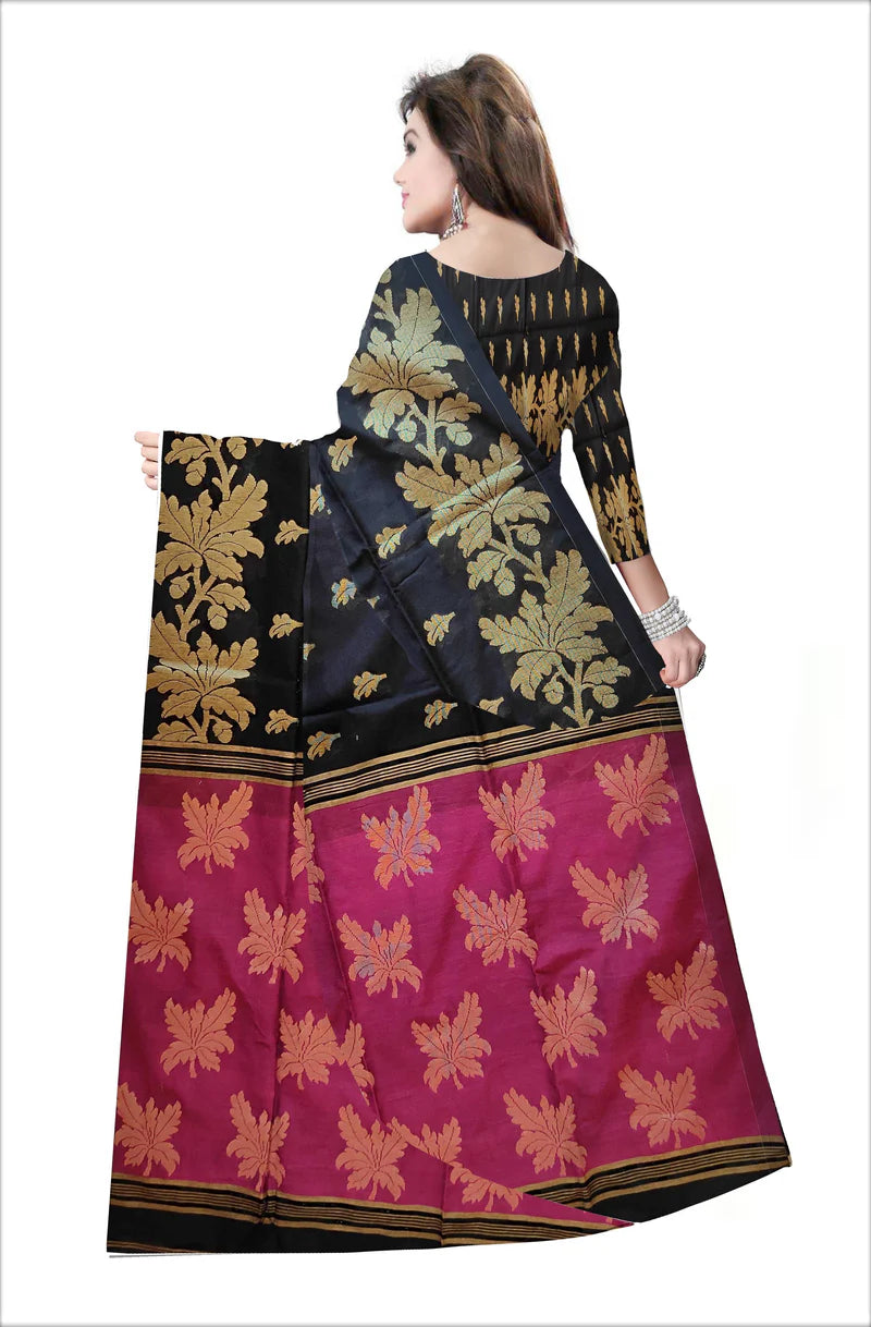 Pradip Fabrics Self Design Handloom Pure Cotton Saree
