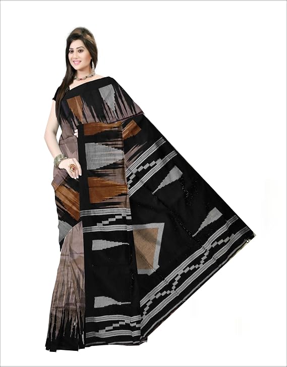 Pradip Fabrics Self Design Handloom Cotton Blend Saree (Light Green)