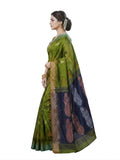 Pradip Fabrics Self Design Handloom Cotton Blend Saree (Grey)