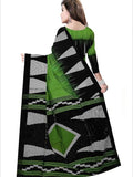 Pradip Fabrics Self Design Handloom Cotton Blend Saree (Light Green)