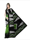 Pradip Fabrics Self Design Handloom Cotton Blend Saree (Light Green)