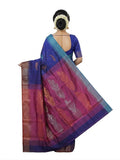 Pradip Fabrics Self Design Handloom Cotton Blend Saree (Grey)