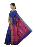 Pradip Fabrics Self Design Handloom Cotton Blend Saree (Grey)