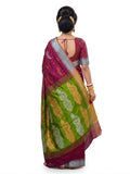 Pradip Fabrics Self Design Handloom Cotton Blend Saree (Grey)