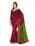 Pradip Fabrics Applique Handloom Cotton Silk Saree