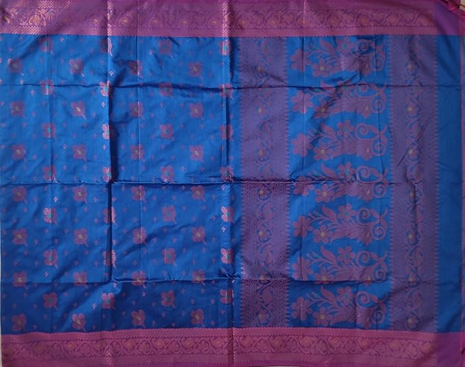 Pradip Fabrics Self Design Handloom Cotton Silk Saree 