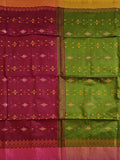 Pradip Fabrics Applique Handloom Cotton Silk Saree