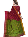 Pradip Fabrics Applique Handloom Cotton Silk Saree
