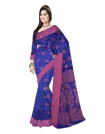 Pradip Fabrics Self Design Handloom Cotton Silk Saree 