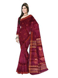Pradip Fabrics Self Design Handloom Cotton Blend Saree