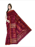 Pradip Fabrics Self Design Handloom Cotton Blend Saree