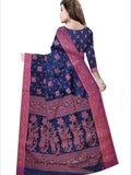 Pradip Fabrics Self Design Handloom Cotton Silk Saree 