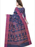 Pradip Fabrics Self Design Handloom Cotton Silk Saree 