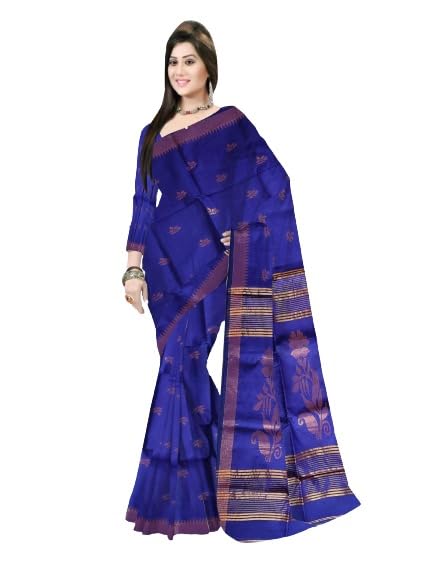 Pradip Fabrics Self Design Handloom Cotton Blend Saree