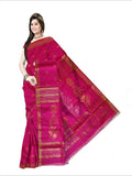 Pradip Fabrics Self Design Handloom Cotton Blend Saree