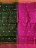 Pradip Fabrics Applique Handloom Cotton Silk Saree