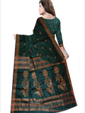Pradip Fabrics Self Design Handloom Cotton Blend Saree
