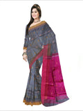 Pradip Fabrics Applique Handloom Cotton Silk Saree