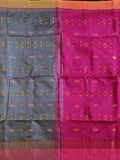 Pradip Fabrics Applique Handloom Cotton Silk Saree