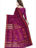 Pradip Fabrics Self Design Handloom Cotton Blend Saree