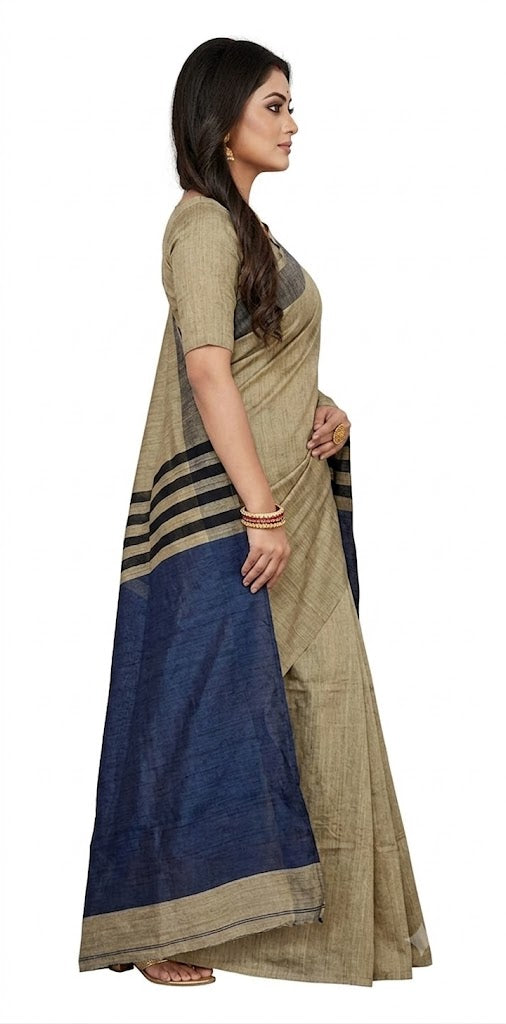 Pradip Fabrics Self Design Handloom Pure Cotton Saree 