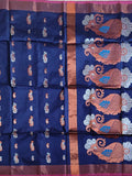 Pradip Fabrics Self Design Handloom Cotton Blend Saree