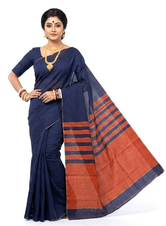 Pradip Fabrics Self Design Handloom Pure Cotton Saree 