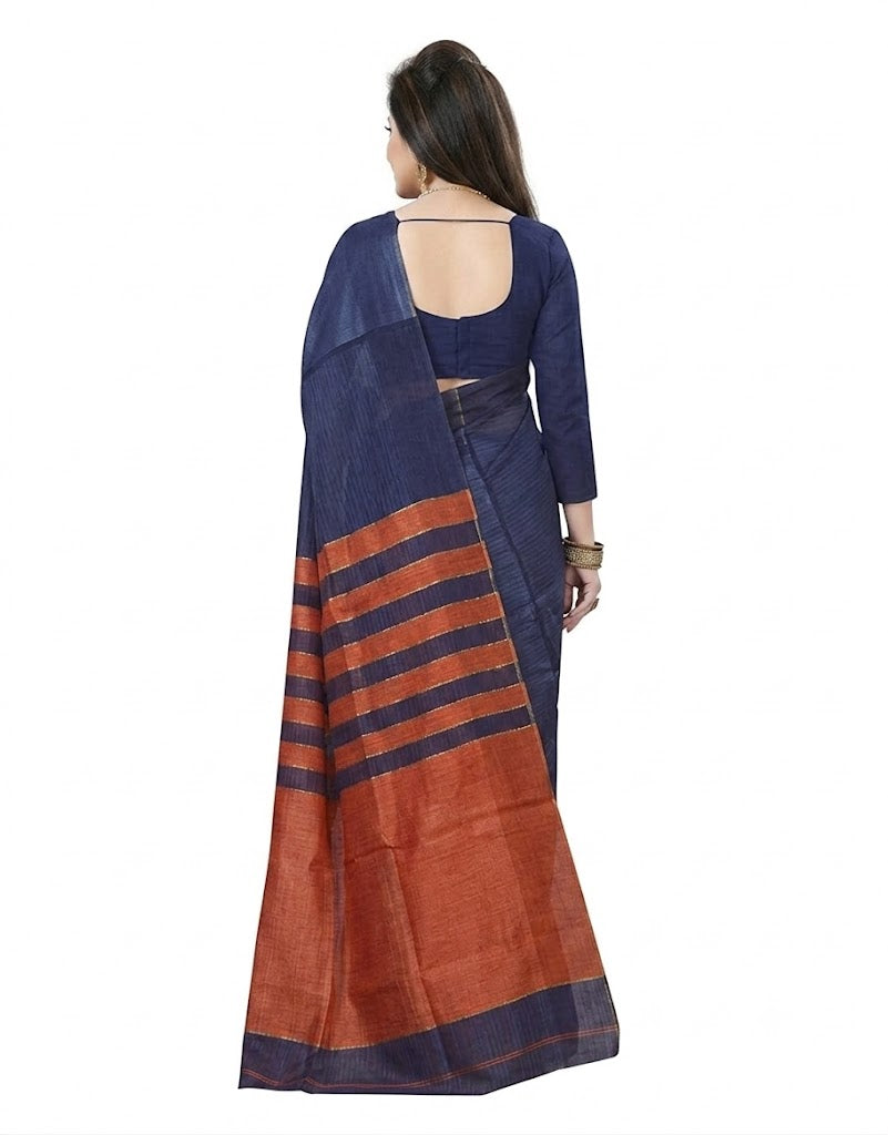 Pradip Fabrics Self Design Handloom Pure Cotton Saree 