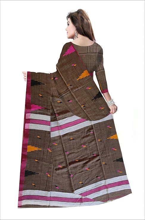 Pradip Fabrics Self Design Handloom Pure Cotton Saree