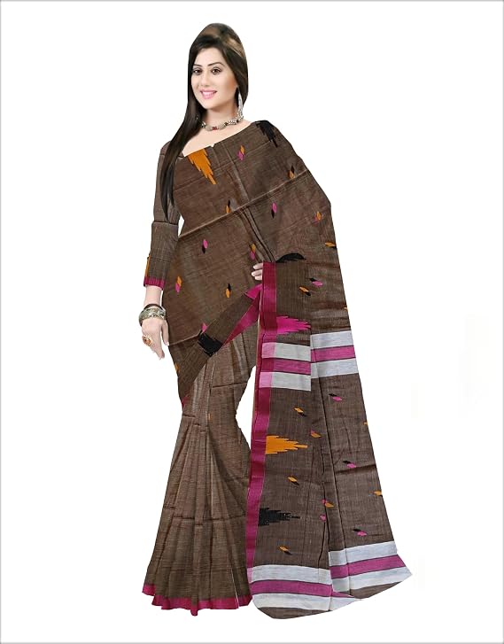 Pradip Fabrics Self Design Handloom Pure Cotton Saree