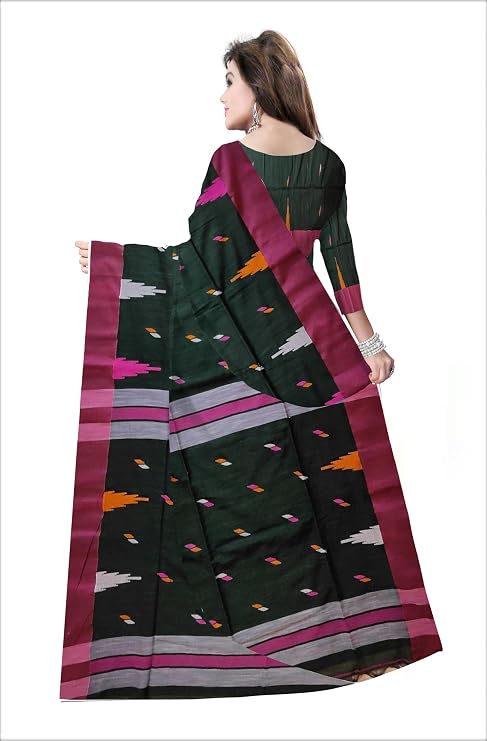 Pradip Fabrics Self Design Handloom Pure Cotton Saree