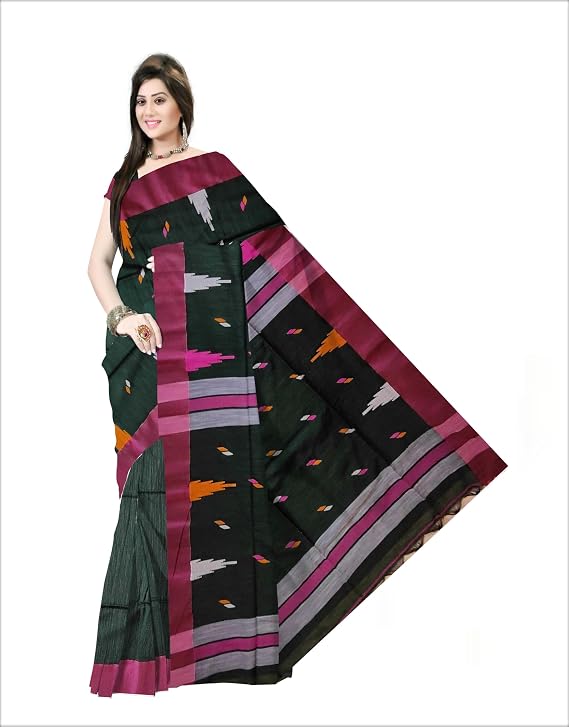 Pradip Fabrics Self Design Handloom Pure Cotton Saree