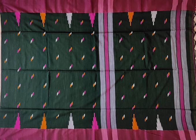 Pradip Fabrics Self Design Handloom Pure Cotton Saree