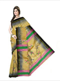 Pradip Fabrics Self Design Handloom Cotton Blend Saree