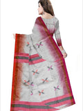 Pradip Fabrics Self Design Handloom Cotton Blend Saree