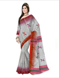 Pradip Fabrics Self Design Handloom Cotton Blend Saree