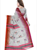 Pradip Fabrics Self Design Handloom Cotton Blend Saree