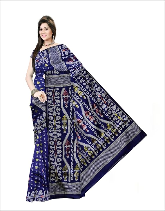Pradip Fabrics Self Design Handloom Cotton Blend Saree